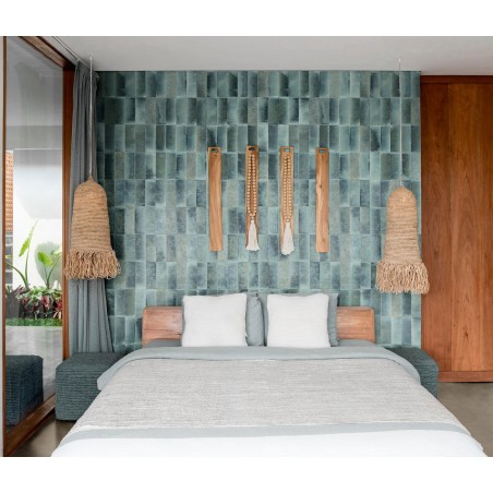 Gleeze Turquoise Blue Green 7.5x20cm Rectangular Gloss Porcelain Wall & Floor Tile