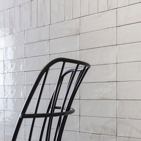 Gleeze White 7.5x20cm Rectangular Gloss Porcelain Wall & Floor Tile