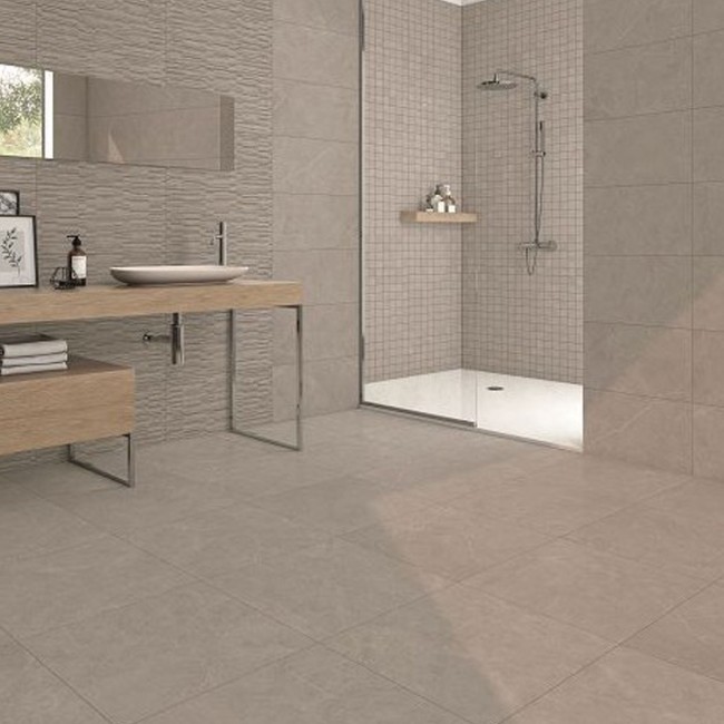 Daima Grey 30x60cm Rectangular Matt Porcelain Wall and Floor Tile
