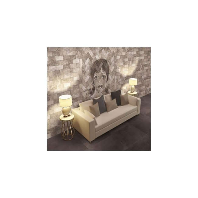 New York Soho Grey Brick Effect  10x20cm Rectangular Matt Porcelain Wall & Floor Tile