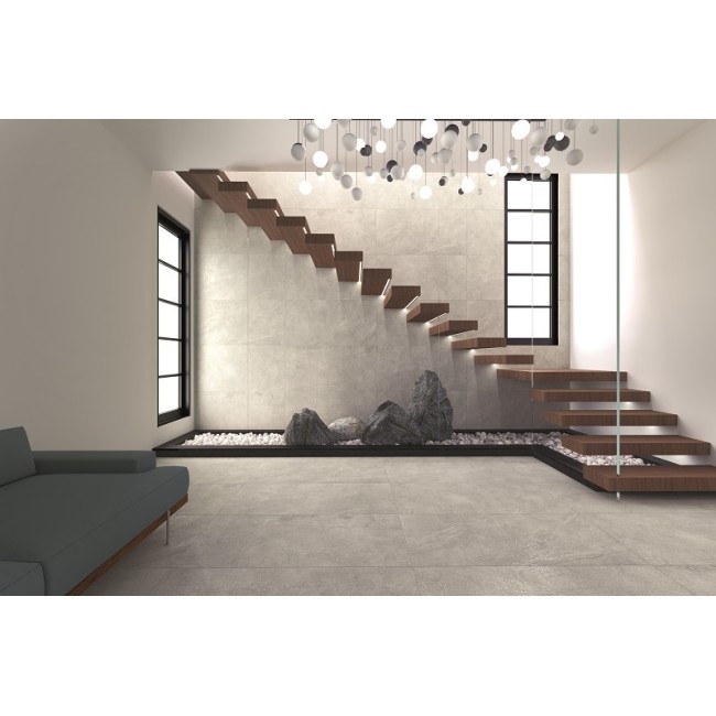Sanne Grey 60x120cm Rectangular Matt Porcelain Wall and Floor Tile
