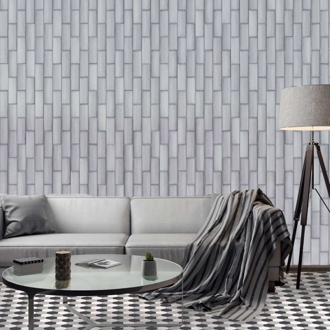 Babele Light Grey Cenere 6.5x20cm Rectangular Gloss Porcelain Wall & Floor Tile