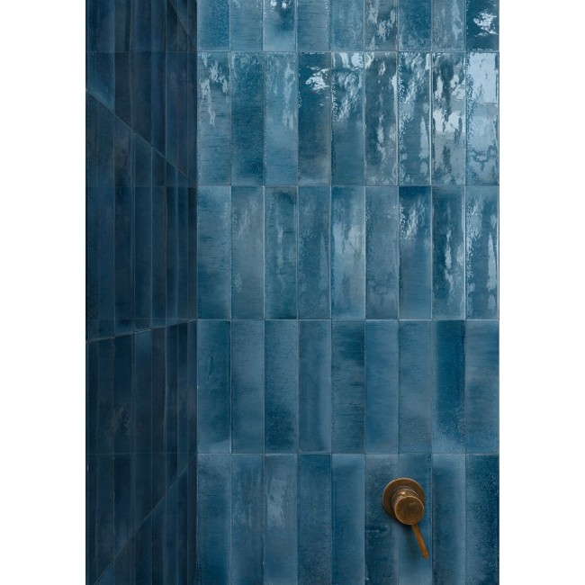 Lume Dwell China Blue 6x24 Rectangular Gloss Porcelain Wall & Floor Tile