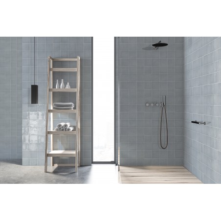 Borriana Light Blue 12.5X12.5cm Square Gloss Ceramic Wall Tile