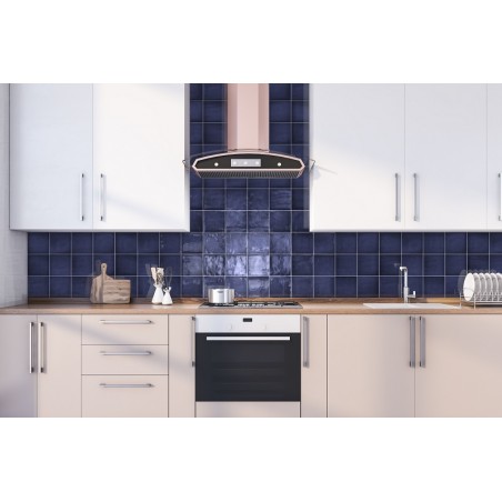 Borriana Navy Blue 12.5X12.5cm Square Gloss Ceramic Wall Tile