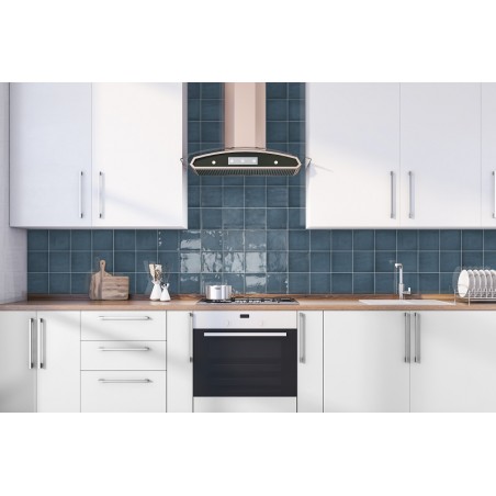 Borriana Ocean 12.5X12.5cm Square Gloss Ceramic Wall Tile