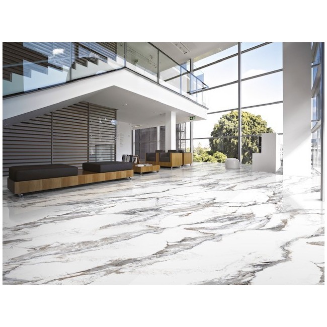 Calacatta Borghini 60x120 Bookmatched Rectangular Polished Porcelain Wall & Floor Tile