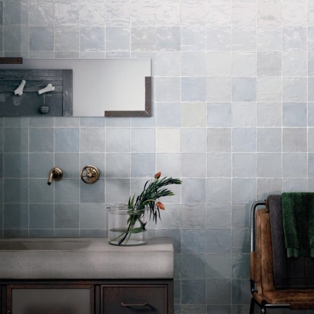 Equipe La Riviera Lavanda Blue 6.5x20cm Rectangular Gloss Ceramic Wall Tile