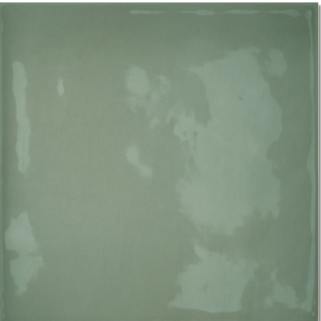 Borriana Mint Green 12.5X12.5cm Square Gloss Ceramic Wall Tile