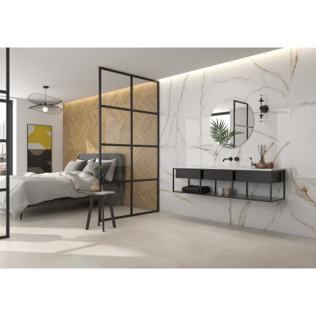 Brera Gold Natural 60x60cm, Square, Matt Porcelain Wall & Floor Tile