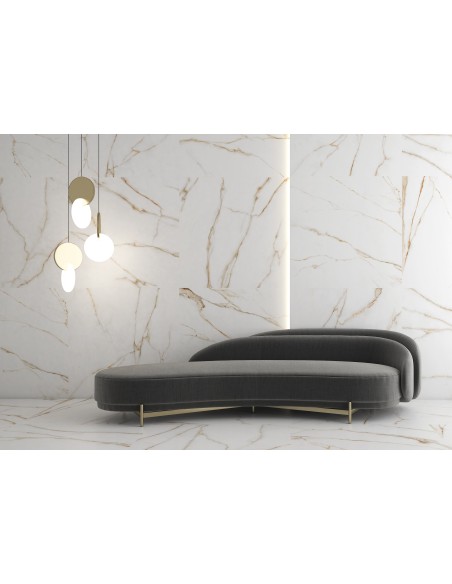 Brera Gold Polished 60x120cm Rectangular, Polished Porcelain Wall & Floor Tile