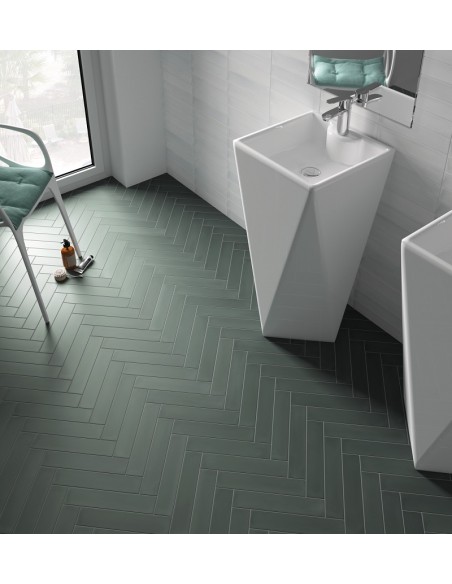 Wadi Pine Green 6x30 Rectangular Matt Porcelain Wall & Floor Tile
