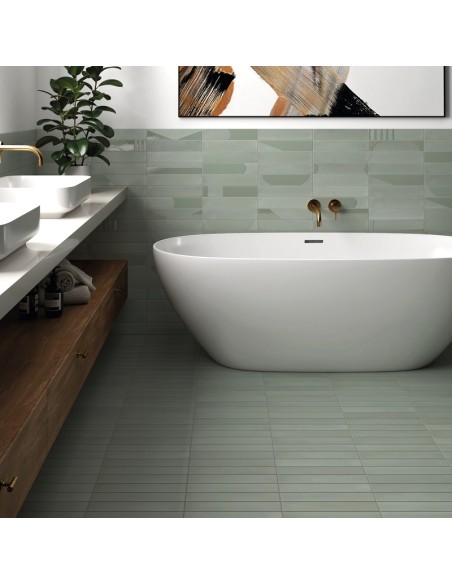 Wadi Mint Green 6x30 Rectangular Matt Porcelain Wall & Floor Tile