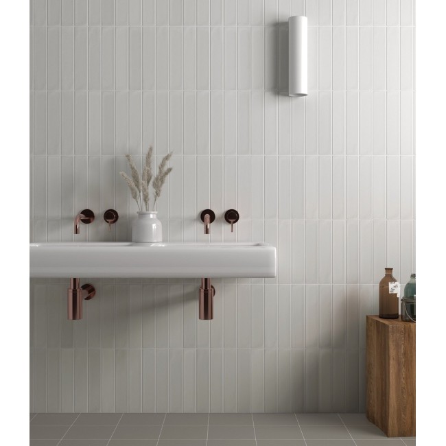 Wadi Snow White  6x30 Rectangular Matt Porcelain Wall & Floor Tile