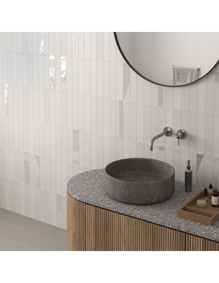 Wadi Snow White  6x30 Rectangular Matt Porcelain Wall & Floor Tile