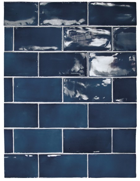 Manacor Ocean Blue 7.5x15cm Gloss Ceramic Wall Tile