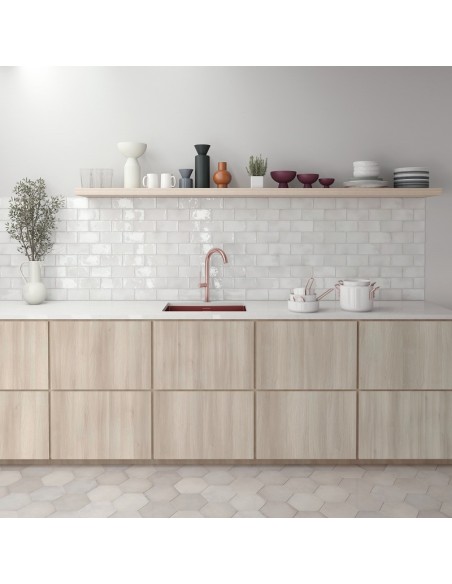 Manacor White 7.5x15cm Gloss Ceramic Wall Tile