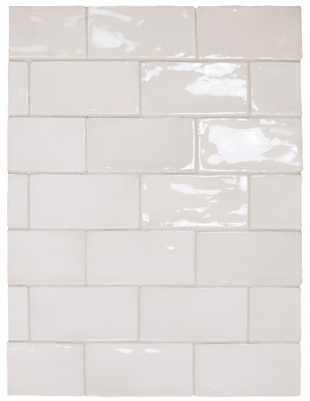 Manacor White 7.5x15cm Gloss Ceramic Wall Tile