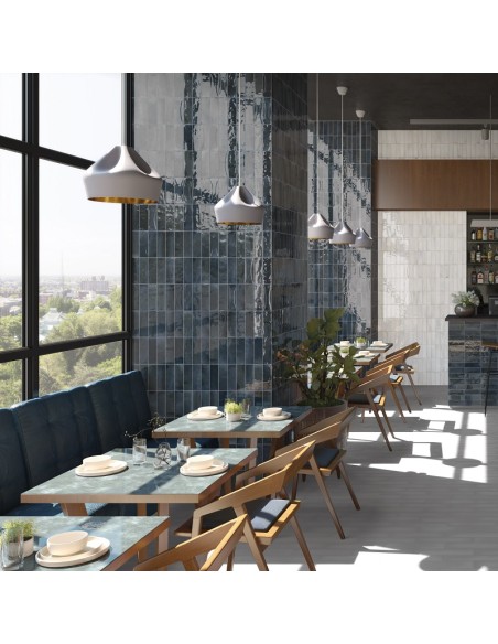 Hanoi Blue Night 5.1x16.1 Rectangular Gloss Ceramic Wall Tile