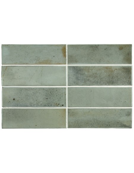 Hanoi Jade Green Celadon 5.1x16.1 Rectangular Gloss Ceramic Wall Tile