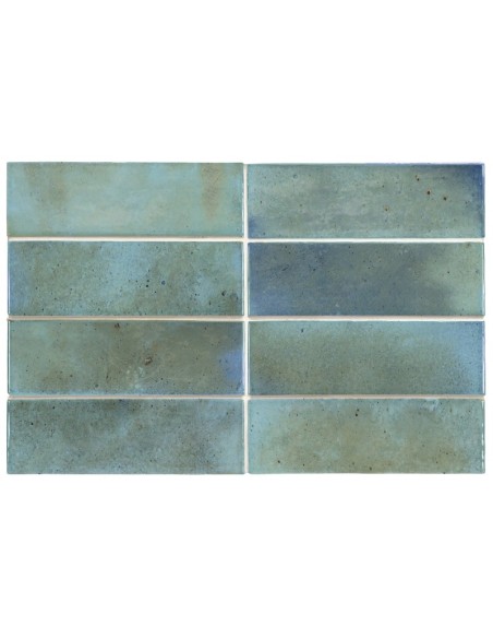 Hanoi Sky Blue  5.1x16.1 Rectangular Gloss Ceramic Wall Tile