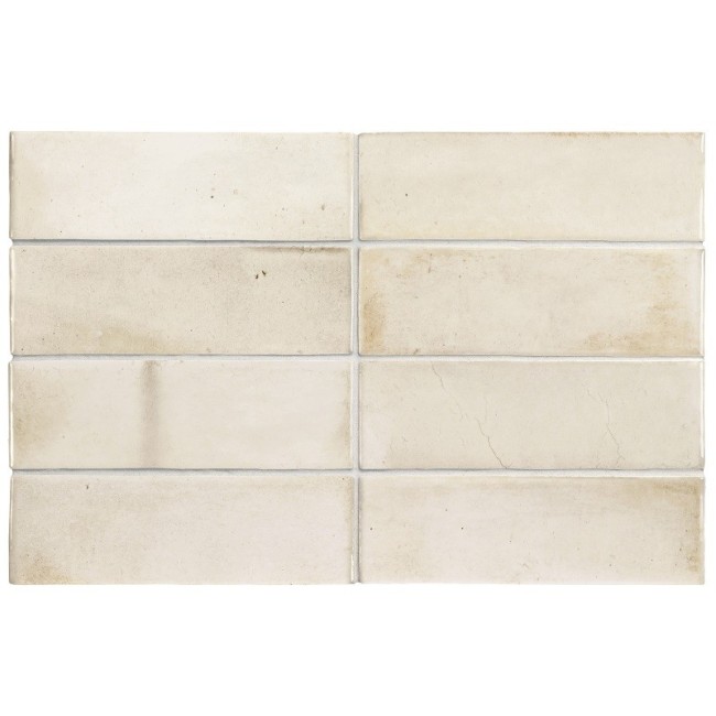 Hanoi White Rectangular Gloss Ceramic Wall Tile 5.1x16.1