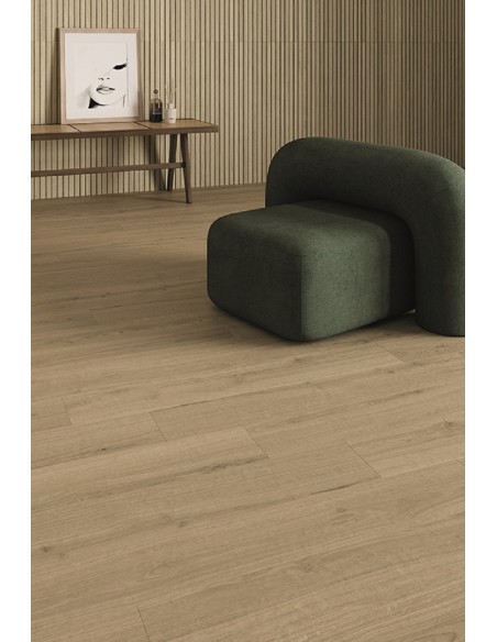 Wupp Lexington Slat Wood Miele Beige 60x120cm Matt Rectified Ceramic Wall Tile