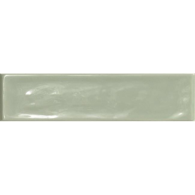 Artistic Sage Green 7.5x30cm Rectangular Gloss Ceramic Wall Tile