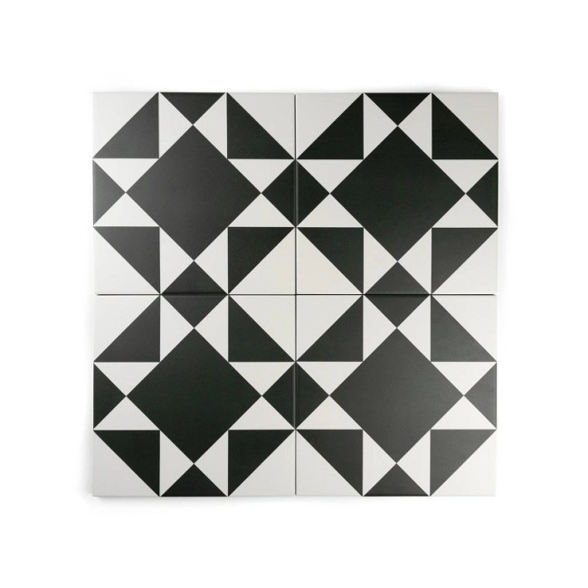 Design Nero 22 Square Matt Anti Slip Patterned Wall & Floor Tile