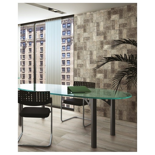 New York Wall Street Grey Brick Effect 10x20cm Rectangular Matt Porcelain Wall & Floor Tile