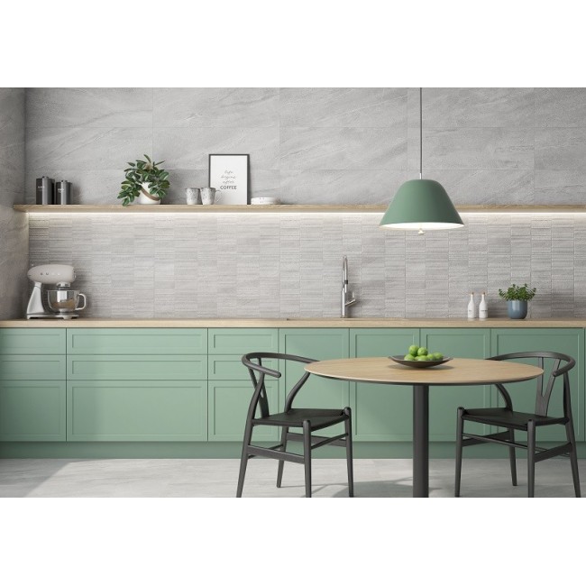 Lavica Perla Grey 30x90cm Matt Rectangular Ceramic Feature Wall Tile