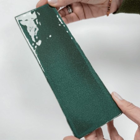 Vermont Green Malaquite 7.5x23cm Rectangular Gloss Ceramic Wall Tile