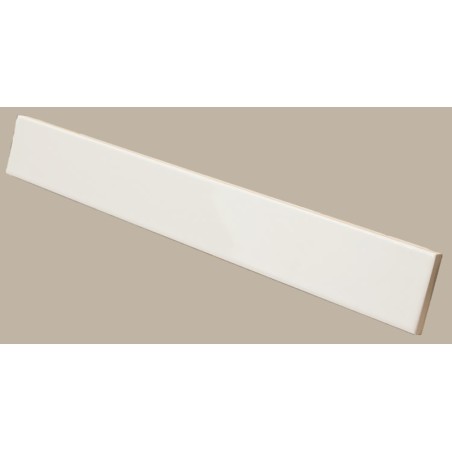 Equipe Vitral Snow White 5x40 Rectangular Gloss Ceramic Wall Tile.