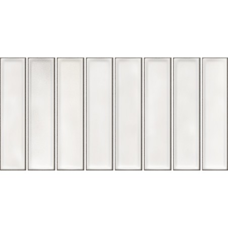 Alba White 15x30cm Gloss Rectangular Ceramic 'Kit Kat' Wall Tile