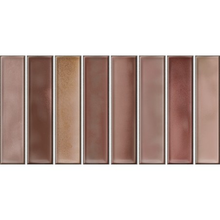 Alba Coral Pink 15x30cm Gloss Rectangular Ceramic 'Kit Kat' Wall Tile