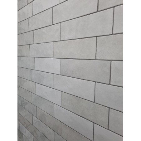 Equipe Artisan White 6.5x20cm Rectangular Gloss Ceramic Wall Tile