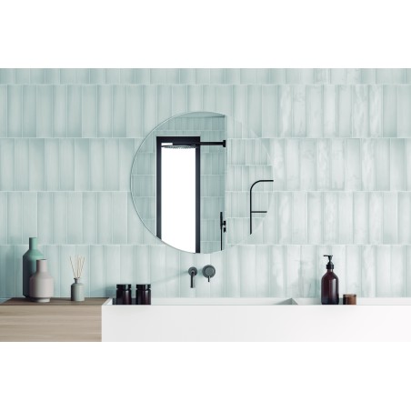 Borriana White 7.5x30 Rectangular Gloss Ceramic Wall Tile