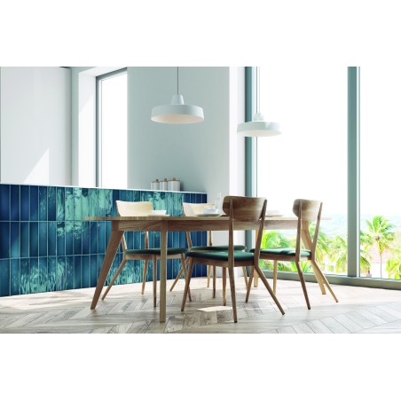 Borriana Ocean Blue 7.5x30 Rectangular Gloss Ceramic Wall Tile