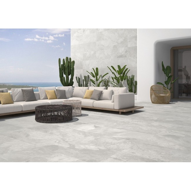Borba Perla Grey 60x120cm Rectangular Matt Slate Porcelain Wall & Floor Tile