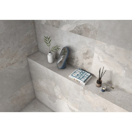 Borba Blanco White 60x120cm Rectangular Matt Slate Porcelain Wall & Floor Tile