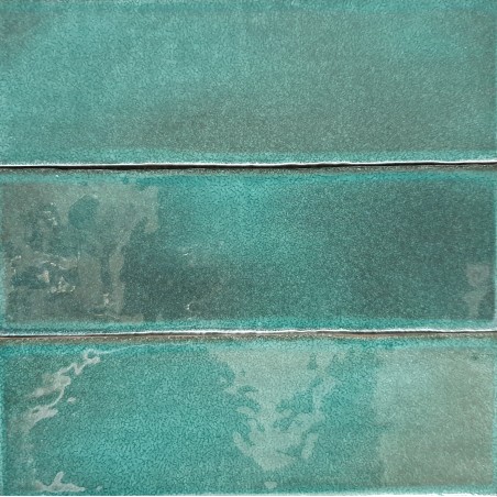 Vermont Green Malaquite 7.5x23cm Rectangular Gloss Ceramic Wall Tile