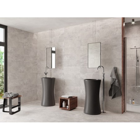 Fresco Grey 20x60cm Rectangular Matt Ceramic Wall Tile