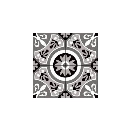 Brindisi Grey 22.5x22.5cm Square Matt Anti Slip Patterned Porcelain Wall & Floor Tile