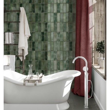 Amazonia Jade Green 6.5x20cm Rectangular Gloss Ceramic Wall Tile