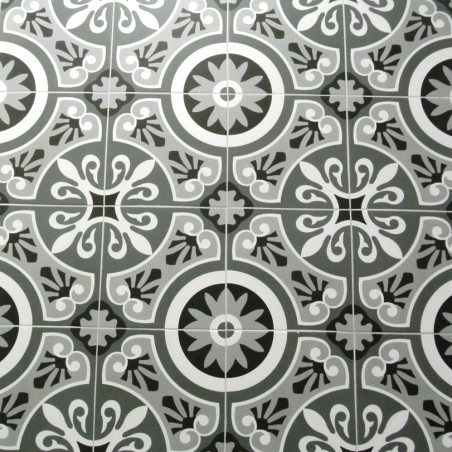 Brindisi Grey 22.5x22.5cm Square Matt Anti Slip Patterned Porcelain Wall & Floor Tile