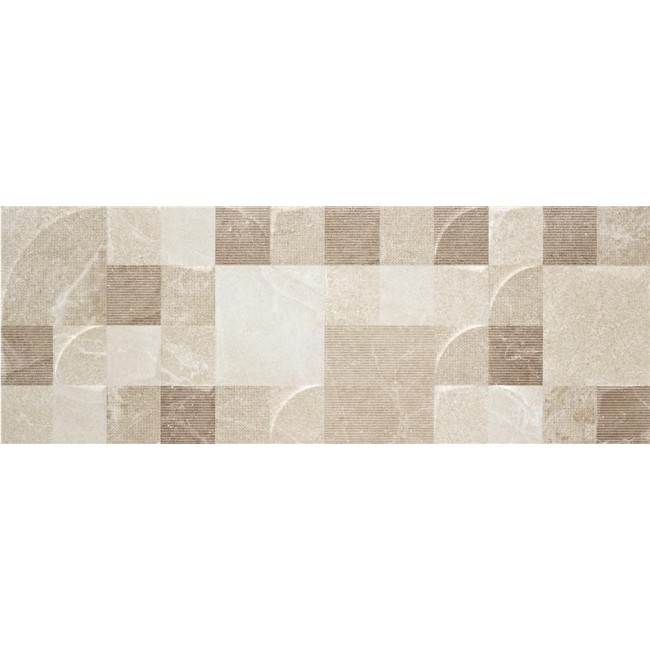 Bodo Beige Decor 33.3x90cm Rectangular Gloss Ceramic Wall Tile