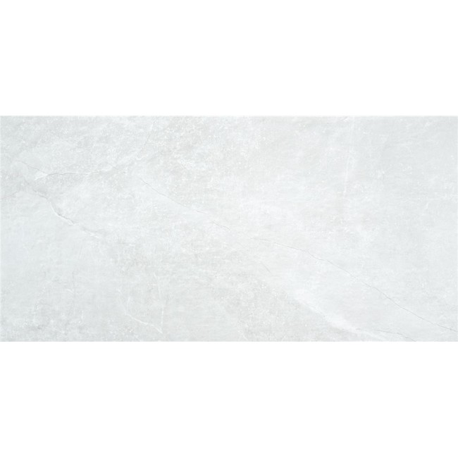 Amalfi White 37x75cm Rectangular Matt Porcelain Wall & Floor Tile (Anti-Slip)