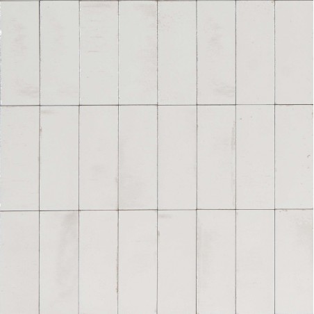 Gleeze White 7.5x20cm Rectangular Gloss Porcelain Wall & Floor Tile