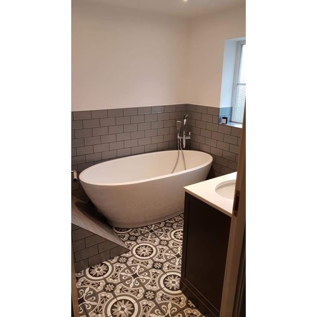 Brindisi Grey 22.5x22.5cm Square Matt... Brindisi Grey 22.5x22.5cm Square Matt...