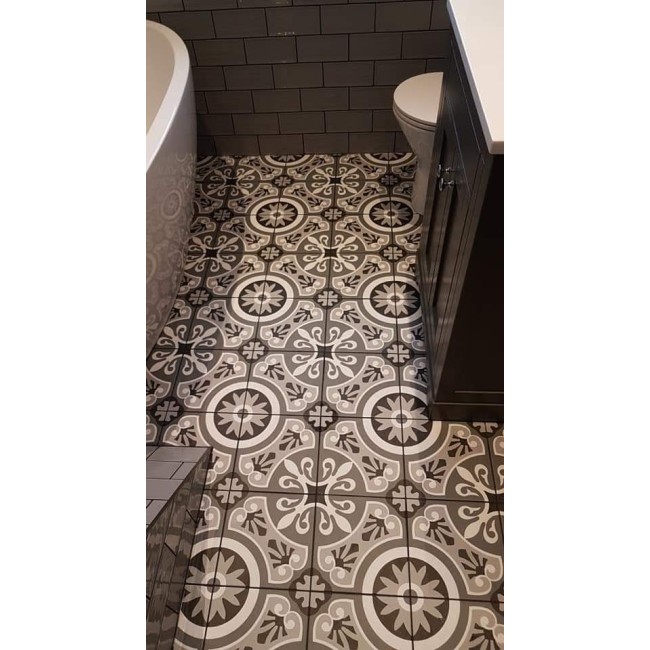 Brindisi Grey 22.5x22.5cm Square Matt... Brindisi Grey 22.5x22.5cm Square Matt...